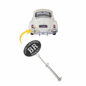 Suporte Emblema Placa Touring Club Br Metal Cromado
