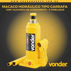 Macaco Hidraulico Universal Tipo Garrafa Vonder Com Alavanca