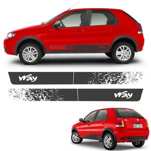 Adesivo Decorativo Faixa Lateral Palio Way 2014 2015 2016