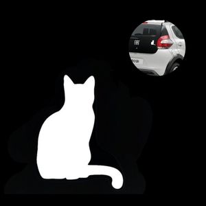 Adesivo Gato Lateral Branco