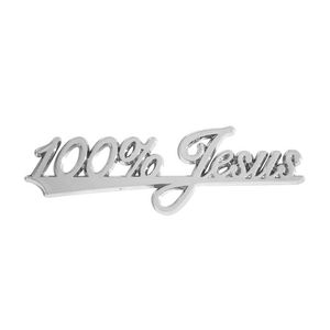 Emblema Universal 100% Jesus (cromado)