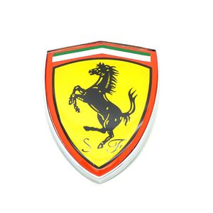 Adesivo Escudo Ferrari Moldura Cromado