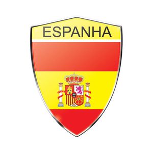 Escudo Da Espanha Com Moldura Cromada