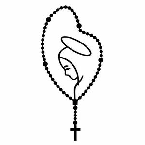 Emblema Adesivo Universal Santinha Grande Preto