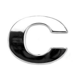 Emblema Letra C Cromado
