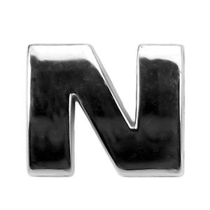 Emblema Letra N Cromado