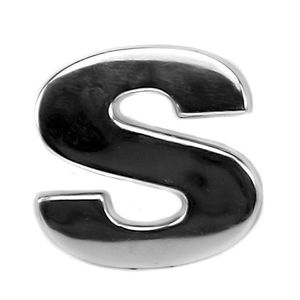 Emblema Letra S Cromado