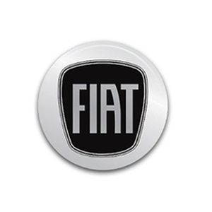 Adesivo Calota Fiat 48mm Preto 4 Pecas