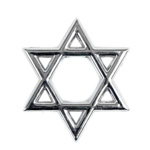 Emblema Escudo Estrela De Davi Cromado