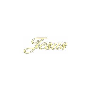Emblema Jesus Resinado Ouro