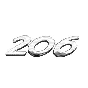 Emblema Peugeot 206 - Cromado