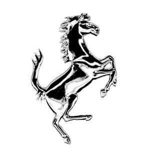 Adesivo Cavalo Ferrari Cromado Ld