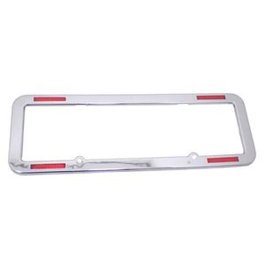 Moldura Placa Cromado Olho Gato Par