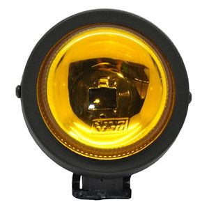 Farol Milha Mini Redondo Carcaca Preta Ambar 85mm