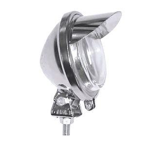 Farol Milha Cromado Com Aba 92mm