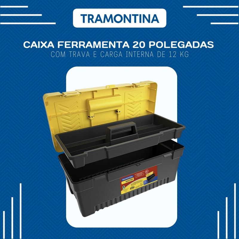 Caixa de Ferramentas 20 Com Bandeja Tramontina