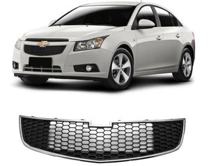 Grade Dianteira Inferior Cruze 2015 2016 Preta Com Friso