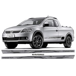 Faixa Lateral Vw Saveiro Trooper 2012 Grafite