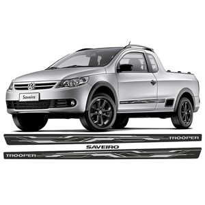 Faixa Lateral Vw Saveiro Trooper 2012 Preto