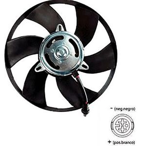 Motor Ventilador Radiador Polo Classic 97/01 Com Ar Grande Sistema Valeo Lado Motorista
