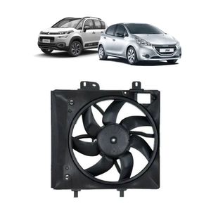 Motor Ventilador Radiador C3/aircross 13/17 1.5/1.6 8/16v/208 13/17 1.5/1.6 8/16v Com Ar