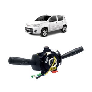 Comando Seta Uno 11/16 Com Limpador Traseiro/interruptor Alerta Preto/cinta Airbag