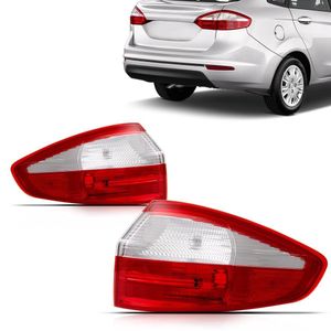 Lanterna Traseira Fiesta New Sedan 2013 A 2018 Canto Bicolor