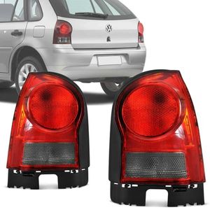 Lanterna Traseira Gol G4 2006 2007 2008 Fume Carcaça Preta