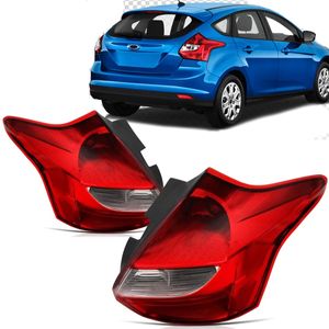 Lanterna Traseira Focus Hatch 2014 E 2015 Bicolor Com Led