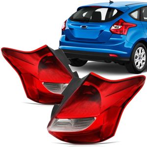 Lanterna Traseira Focus Hatch 2014 E 2015 Bicolor Sem Led