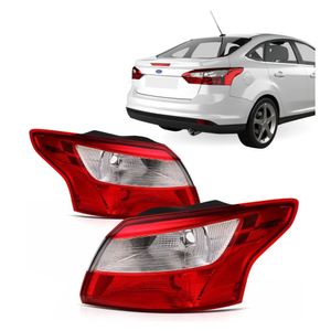 Lanterna Traseira Focus Sedan 2014 E 2015 Canto Bicolor