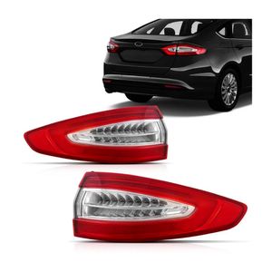 Lanterna Traseira Fusion 2013 A 2016 Bicolor Canto Com Led