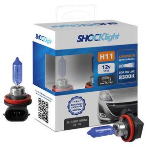 Par De Lampadas Super Brancas H11 55w 8500k