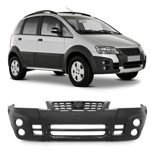 Para-choque Dianteiro Idea Adventure 2005 A 2010 Cinza Liso