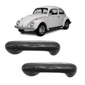 Puxador Porta Descansa Braço Fusca 1960 A 1973 Cinza Par