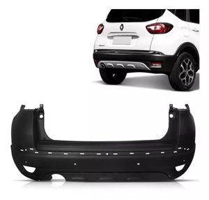 Parachoque Traseiro Captur 2017 2018 A 2020 Com Furo E Friso