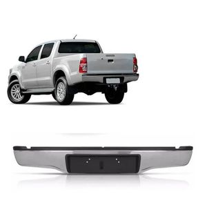 Parachoque Traseiro Hilux 2005 2006 A 2015 Com 2 Furos