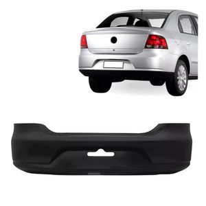 Parachoque Traseiro Voyage G5 2009 2010 2011 2012 Preto Liso