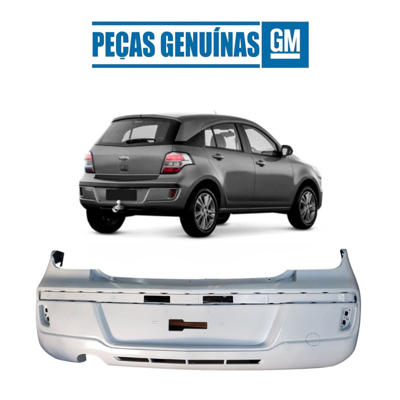 Parachoque Traseiro Agile 2014 2015 2016 A 2019 Gm Original
