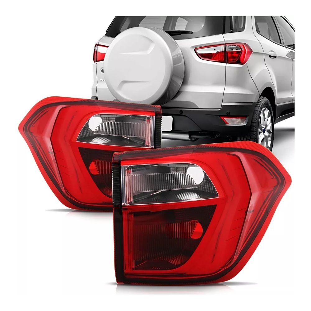 Lanterna Traseira Ecosport 2013 2014 A 2021 Canto Bicolor - Fuscão Preto