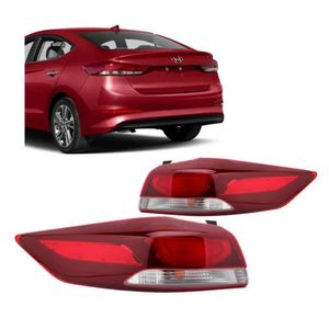 Lanterna Traseira Elantra 2017 E 2018 Canto Bicolor Com Led