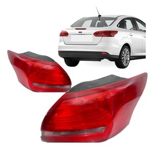 Lanterna Traseira Focus Sedan 2016 2017 2018 Canto Bicolor