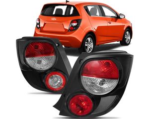 Lanterna Traseira Sonic 2012 A 2015 Hatch Friso Preto