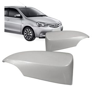 Capa De Retrovisor Etios 2015 2016 A 2020 Branco Com Furo