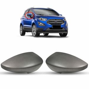 Capa De Retrovisor Ecosport 2012 2013 A 2016 Cinza Com Furo