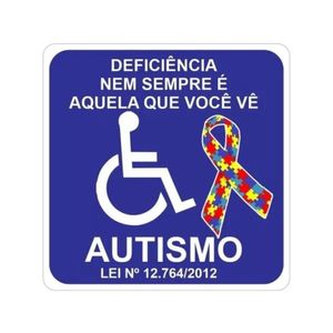 Adesivo Indicador Autismo