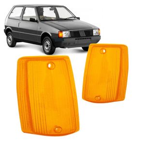 Lente Lanterna Dianteira Uno 1984 A 1990 Ambar