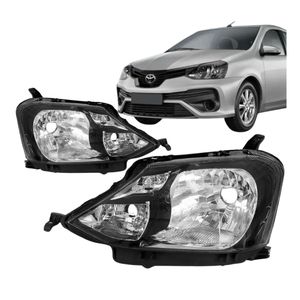 Farol Manual Etios 2017 A 2021 Cromado Black