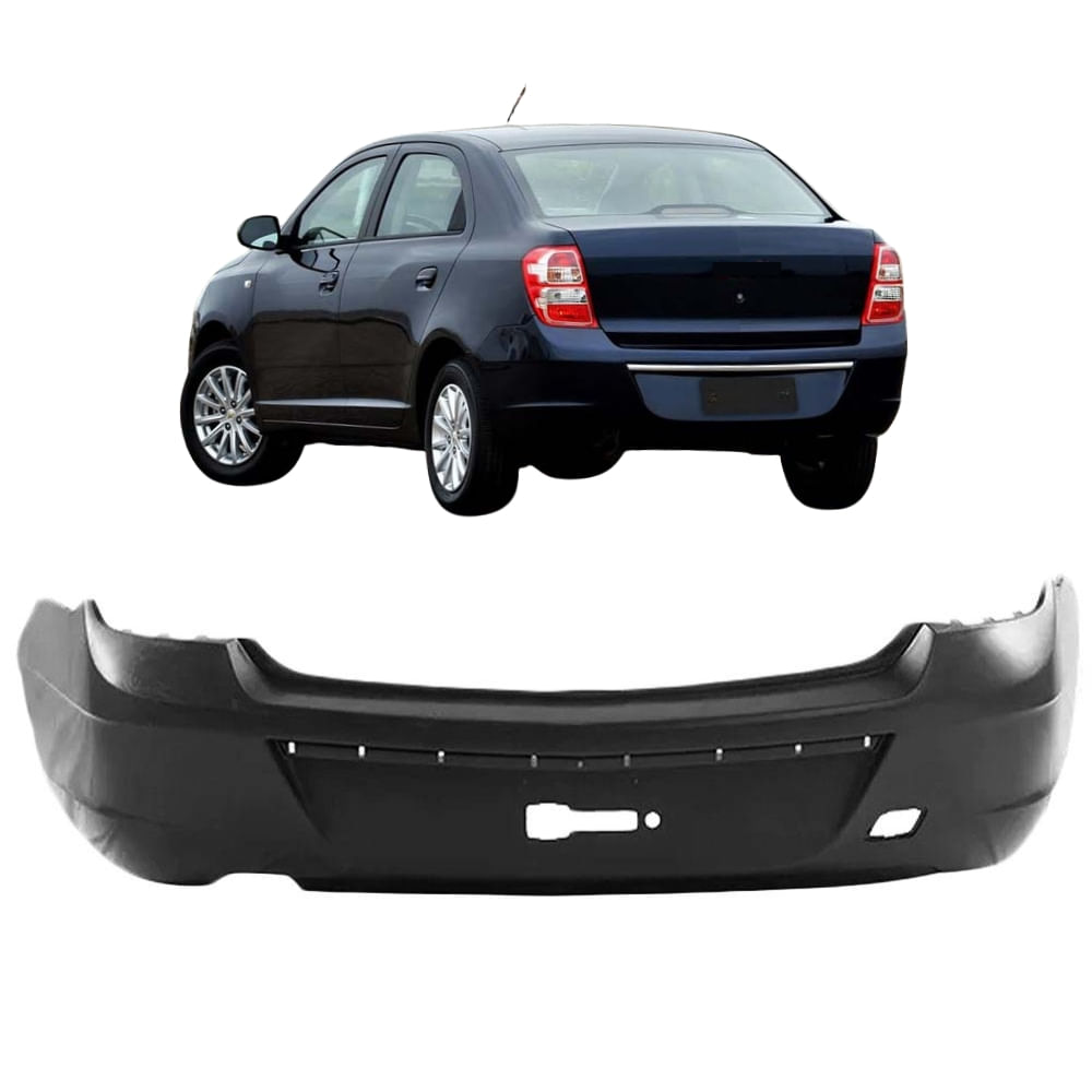 Parachoque Traseiro Cobalt 2012 2013 A 2015 Sem Furo Friso - Fuscão Preto
