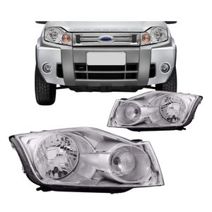 Farol Manual Ecosport 2008 A 2012 Cromado